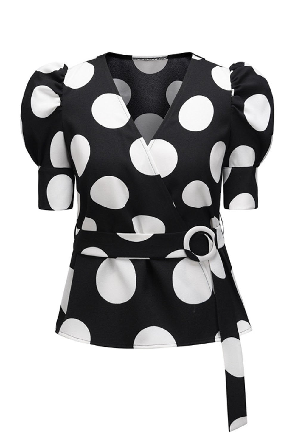 Polka Dot Belt Slim T-shirt