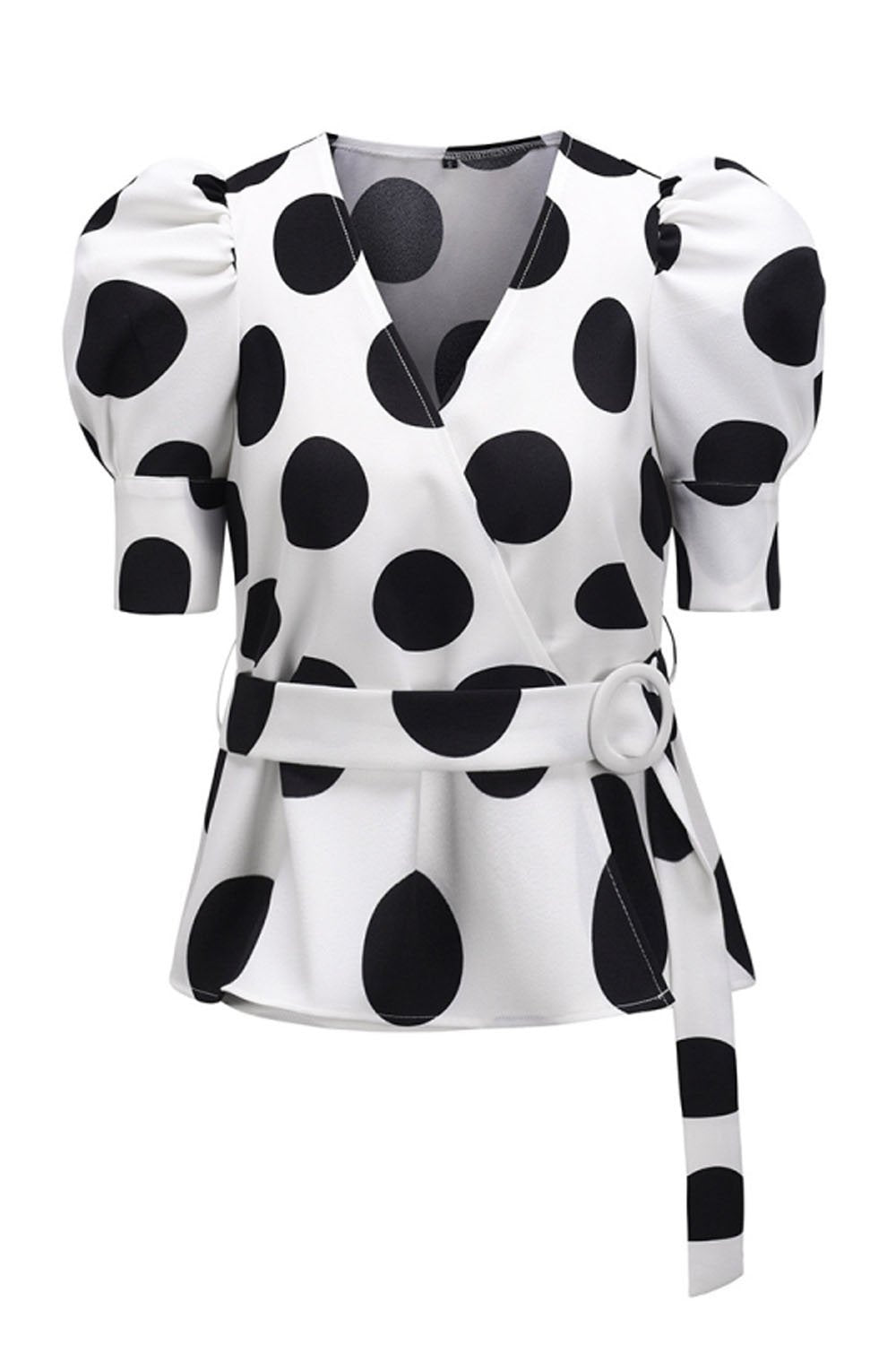 Polka Dot Belt Slim T-shirt