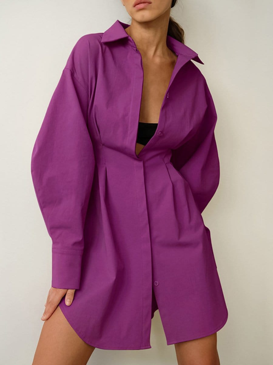 Breasted Mini Dress - Fashionpara