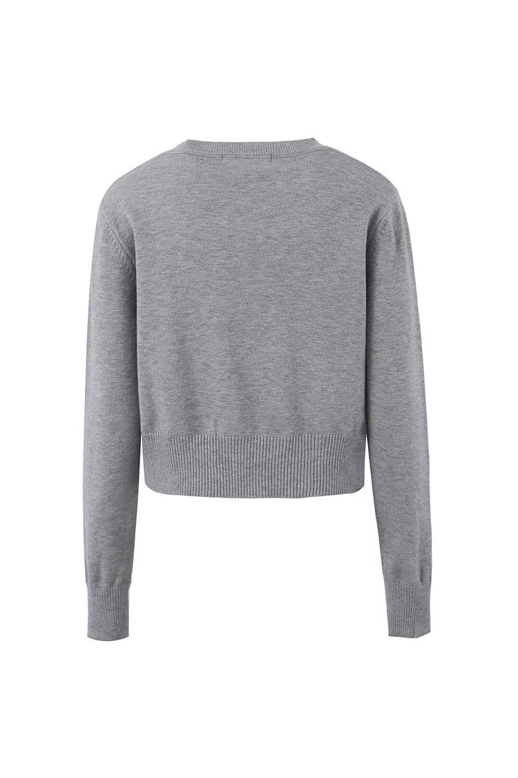 Rosedress Cropped Cardigan with Drop Shoulders and Buttons