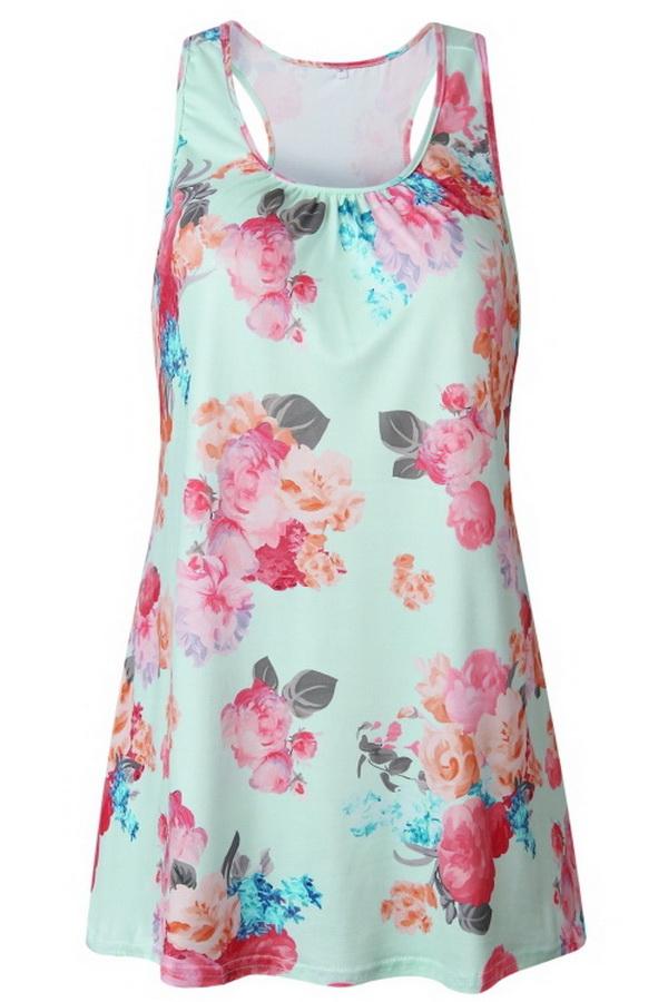 Printed T-shirt With Round Collar