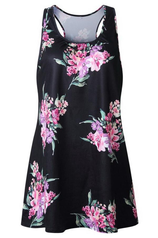 Printed T-shirt With Round Collar