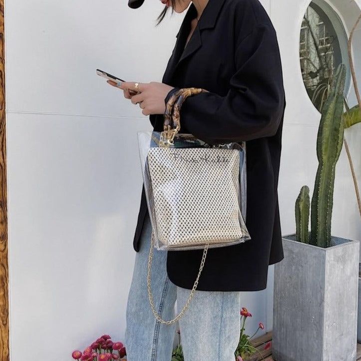 Orbeetle Chain Straw Clear Bag