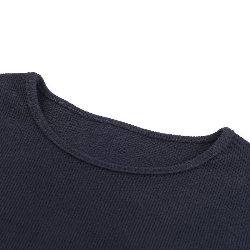 Josceline O-Neck High Split Mini Dress