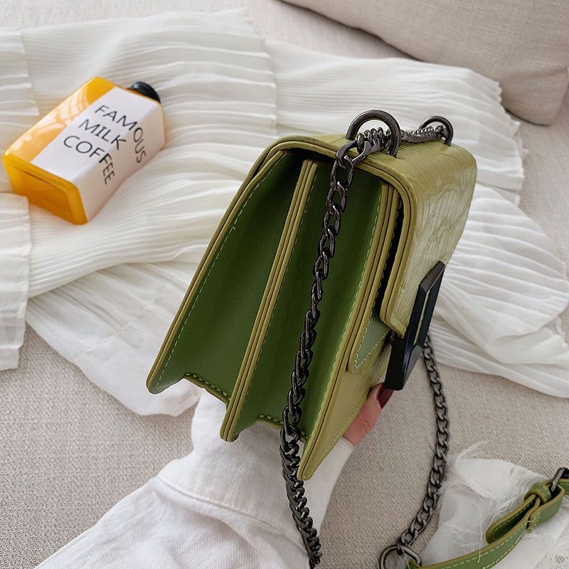 Mala Croc Effect Chain Crossbody Bag