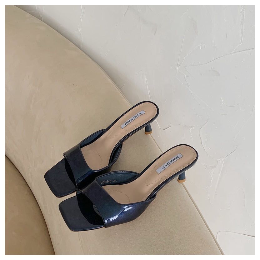 Monae Kitten Heeled Slide Sandals