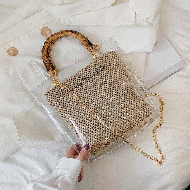 Orbeetle Chain Straw Clear Bag