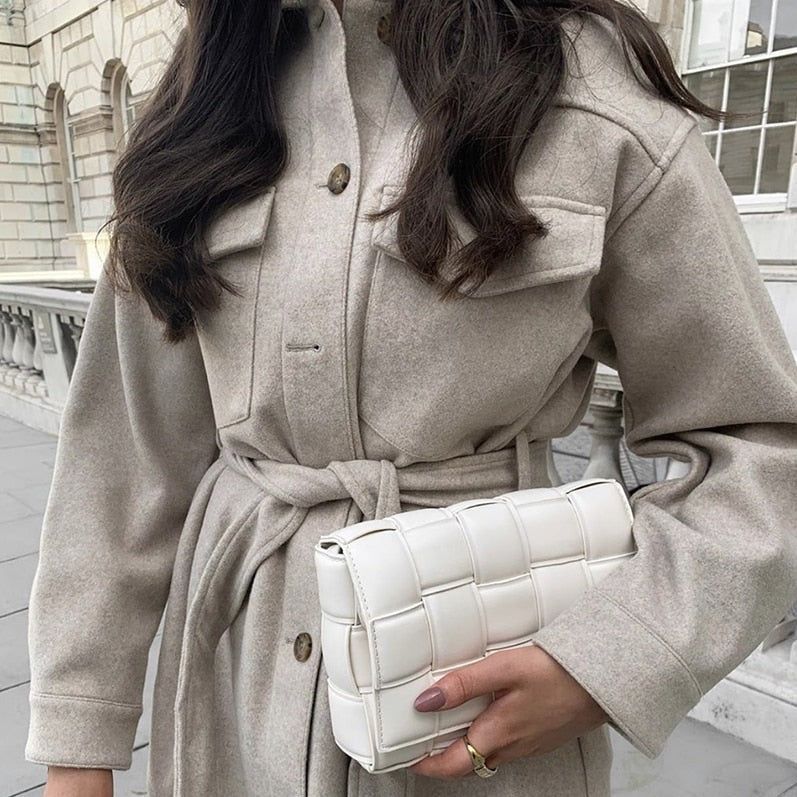 Shadya Belted Wool Shirt Coat 5