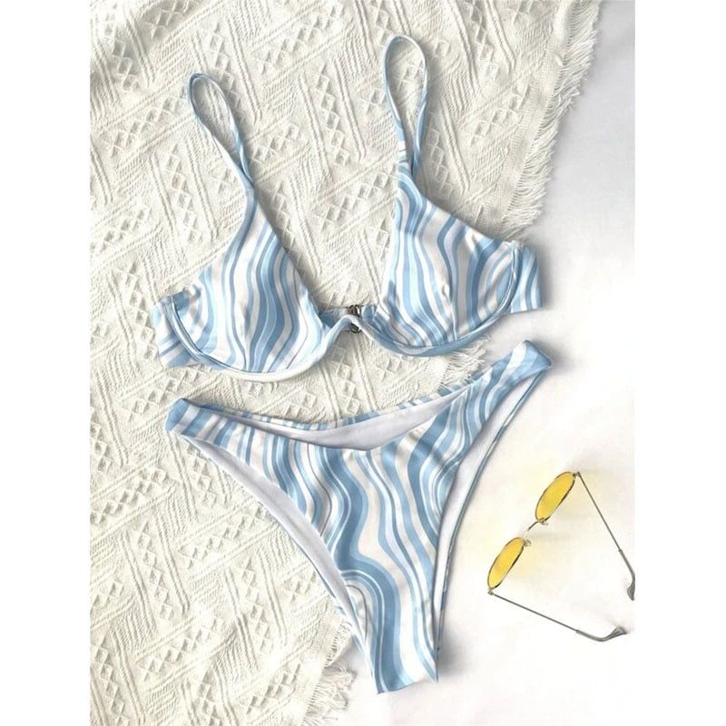 Linde Wave Print Underwire Bikini