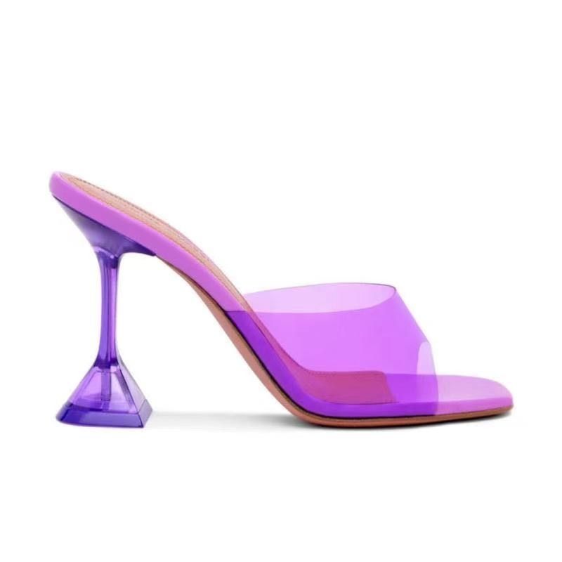 Moonchild Perspex Square Toe Heeled Sandals