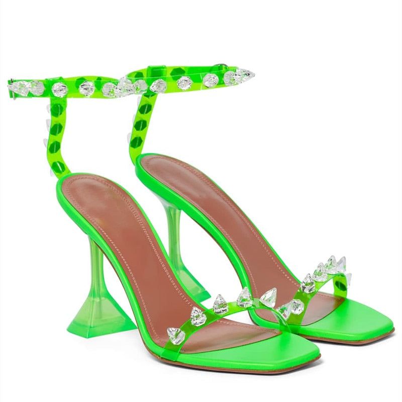 Ring The Wedding Pyramid Heels Studded Sandals