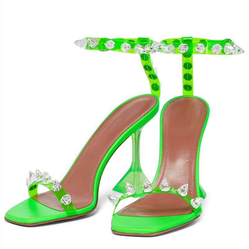 Ring The Wedding Pyramid Heels Studded Sandals