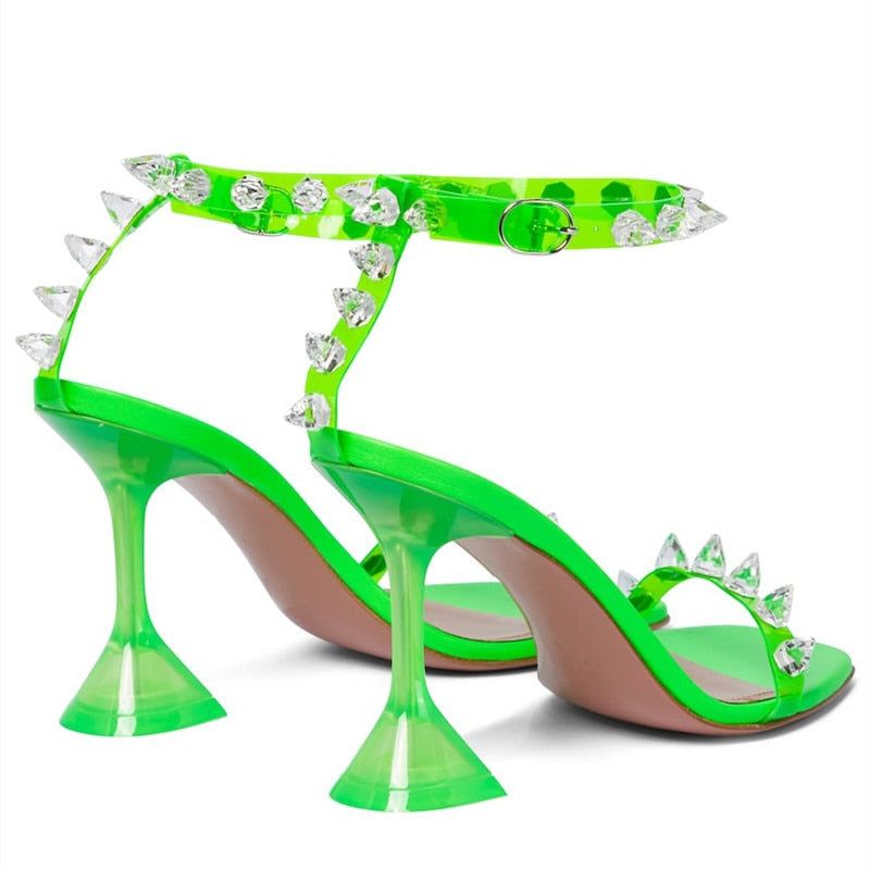Ring The Wedding Pyramid Heels Studded Sandals