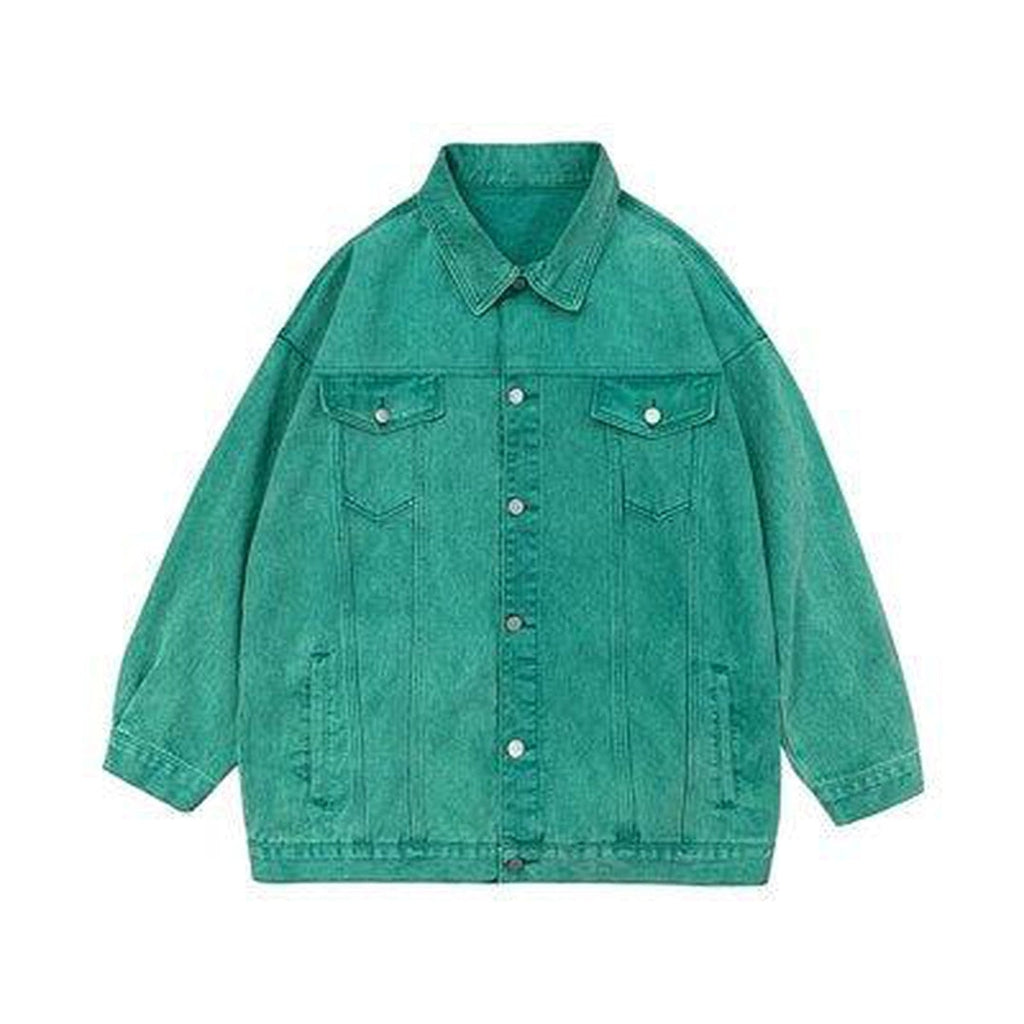 Long oversized denim jacket 15
