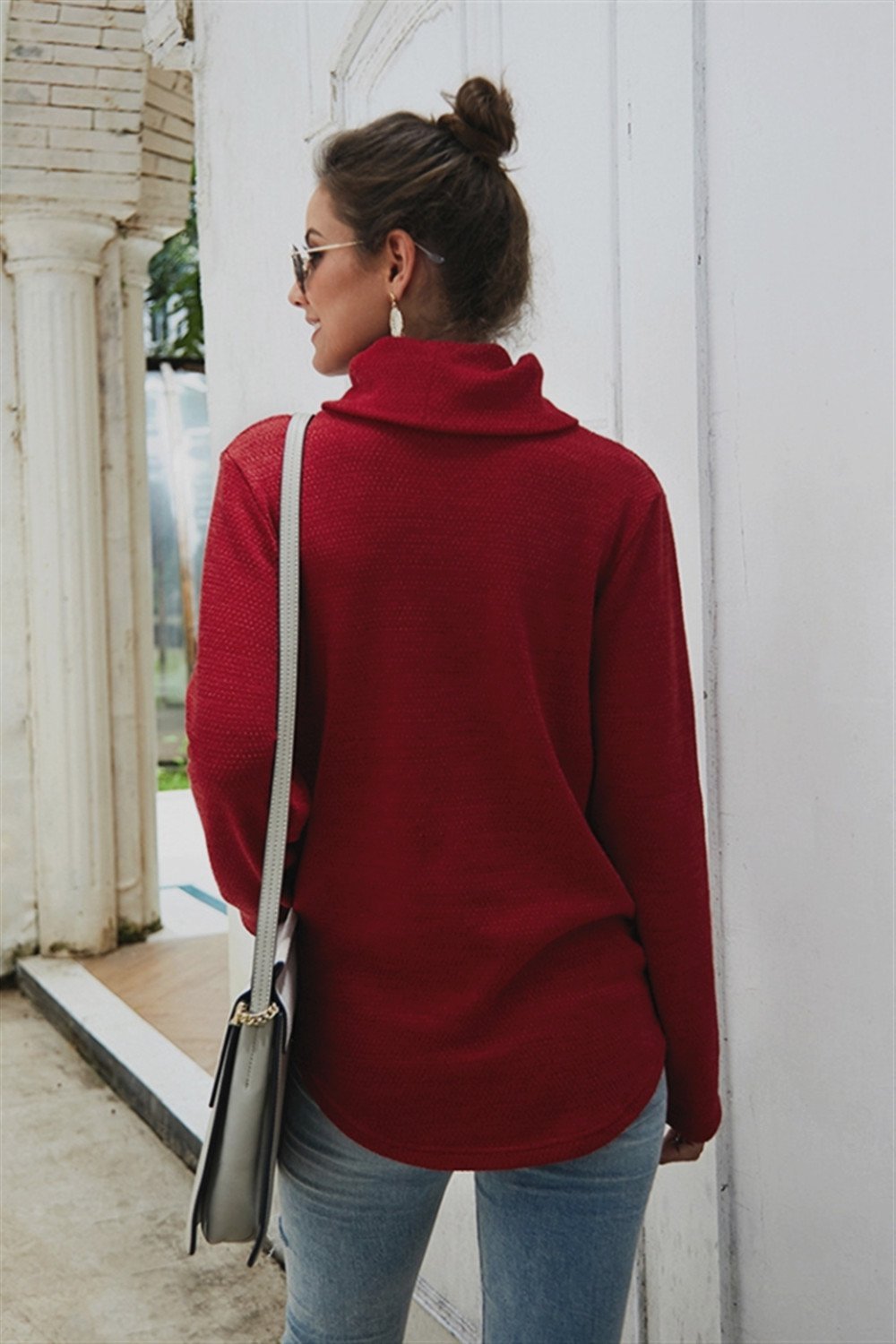 RadyRin High Neck Twist Sweater for Sophisticated Style