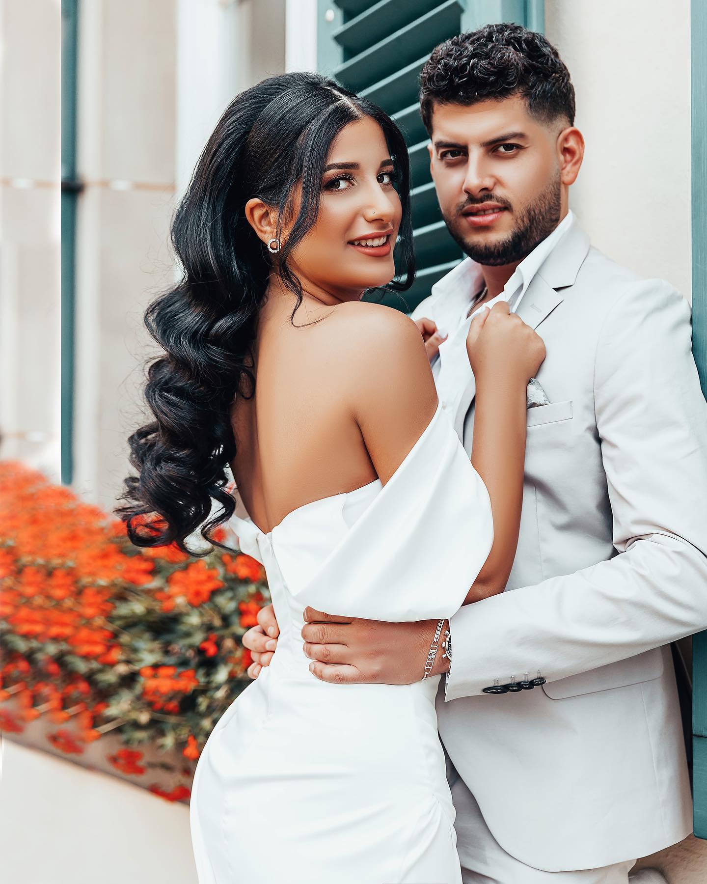 Pure White Wedding Dress Off-the-Shoulder Mermaid - Fashionpara