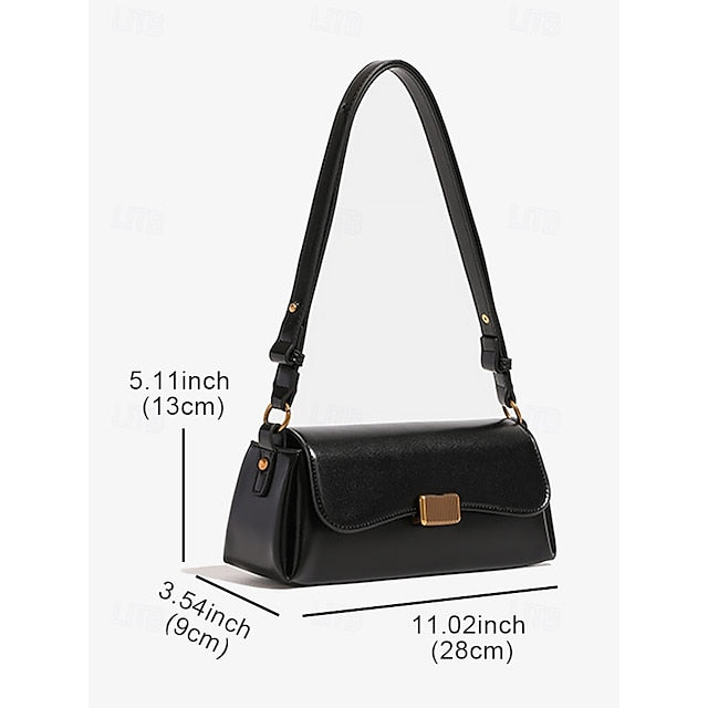 Daily Shopping Office Leather Tote Baguette Bag PU