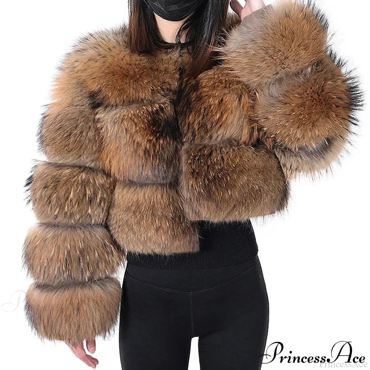 Raccoon Fur Thick Luxury Winter Coat