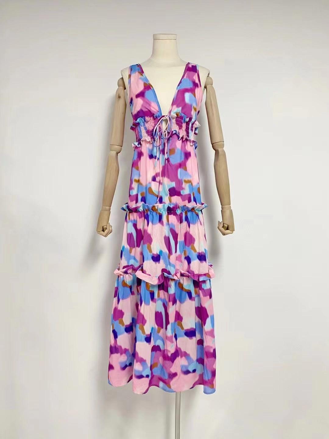 KittenAlarm - Rachael Floral-Print Tiered Dress