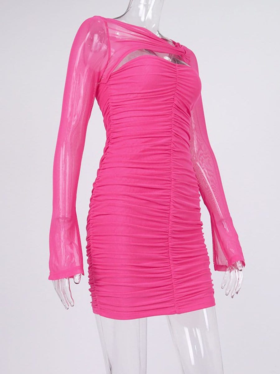 Asymmetrical Mini Dress - Fashionpara