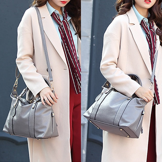 Bag PU Shoulder Handbag Crossbody Boston