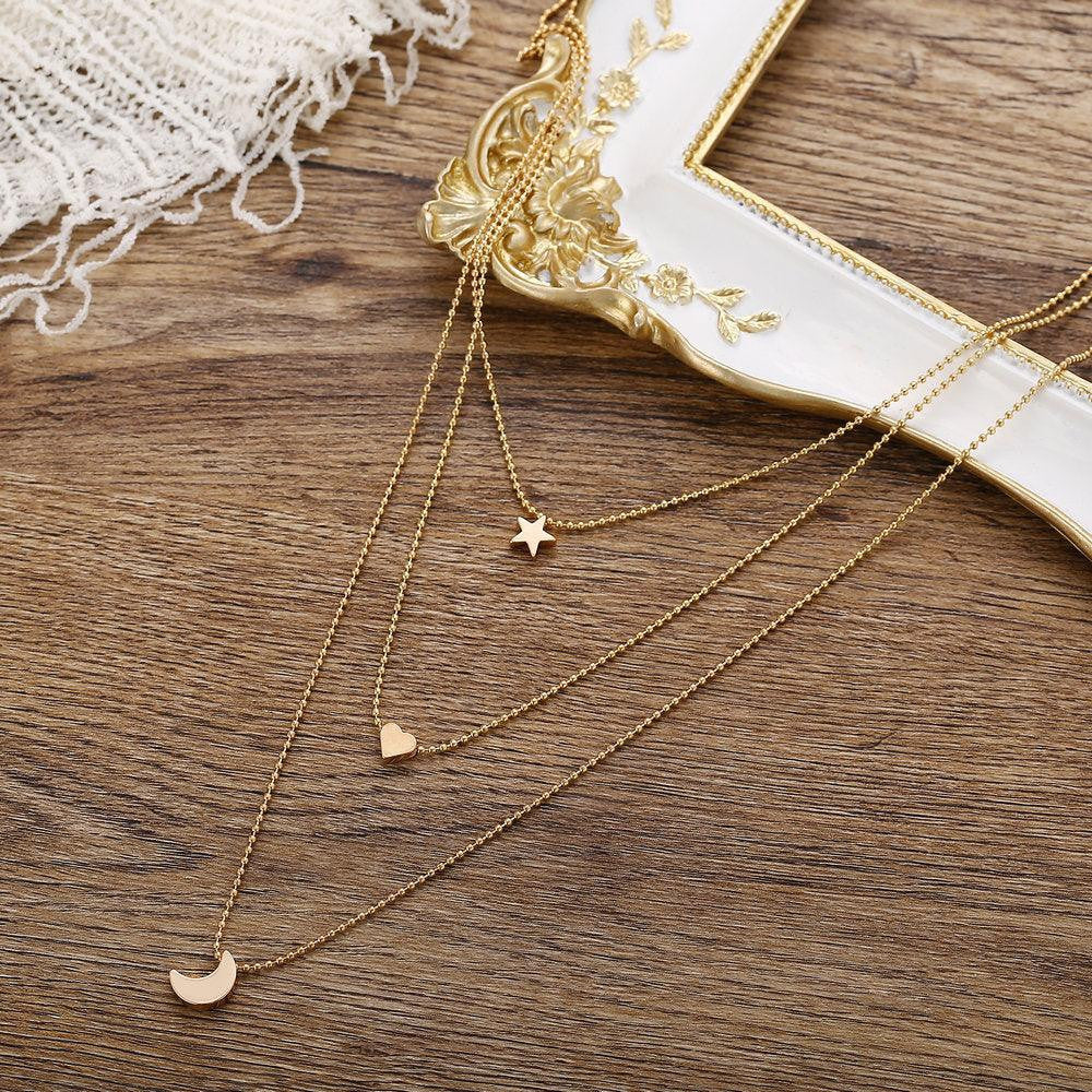 KittenAlarm - Reba 3-pieces Thin Chain Necklace Set