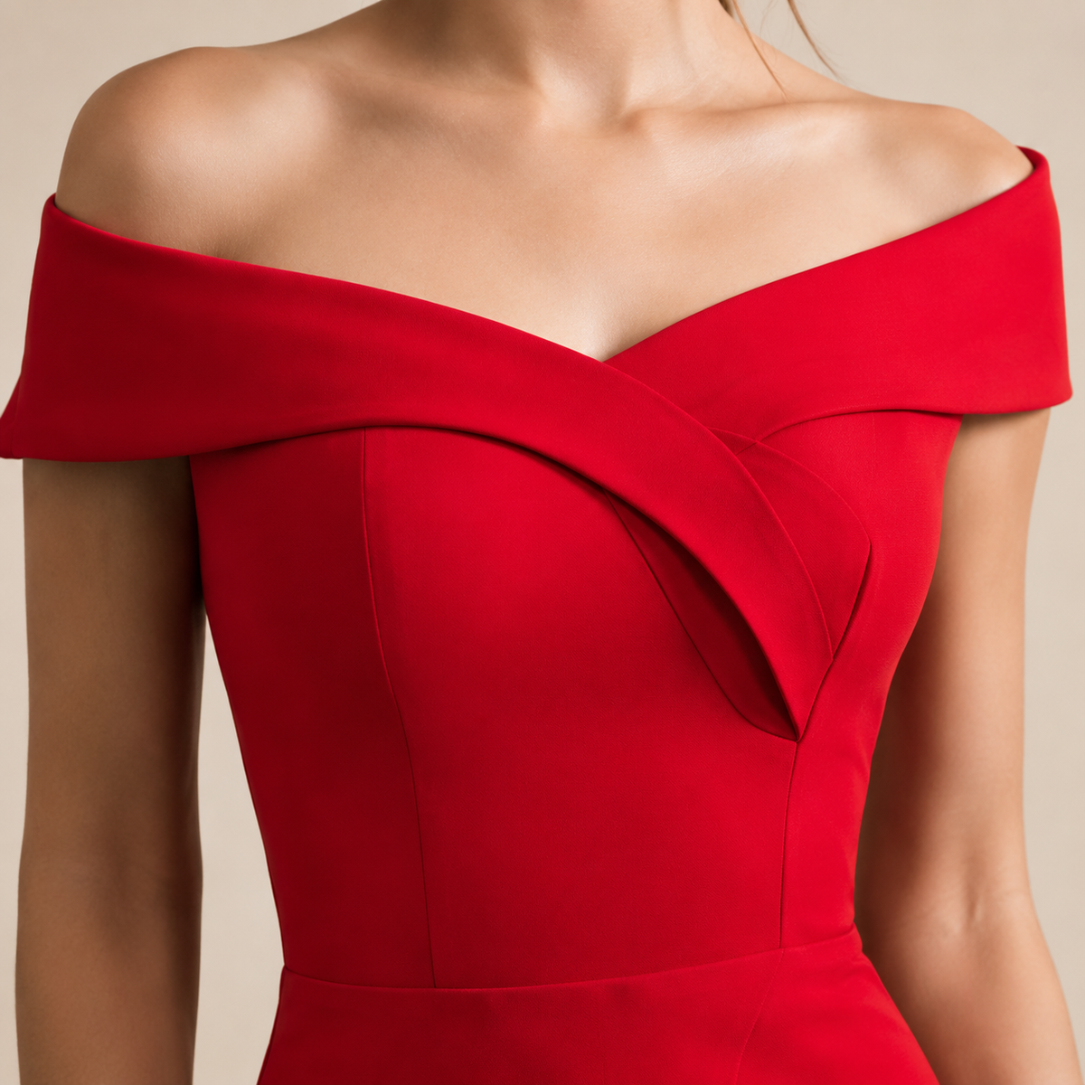 Off Shoulder High Low Asymmetric Midi Dress 5