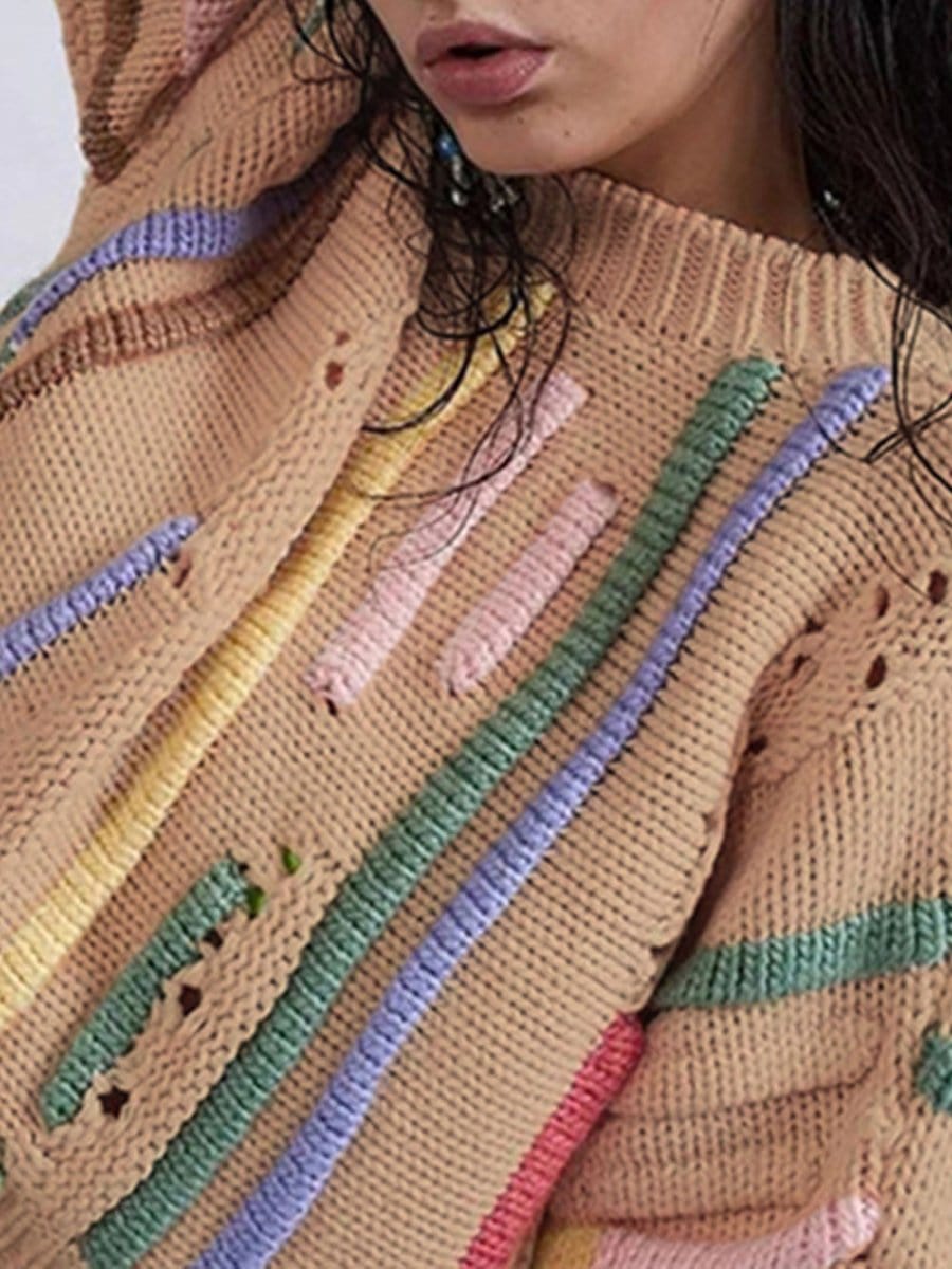 Fashion Pov Elegant Tassel Knit Sweater for Chic Style