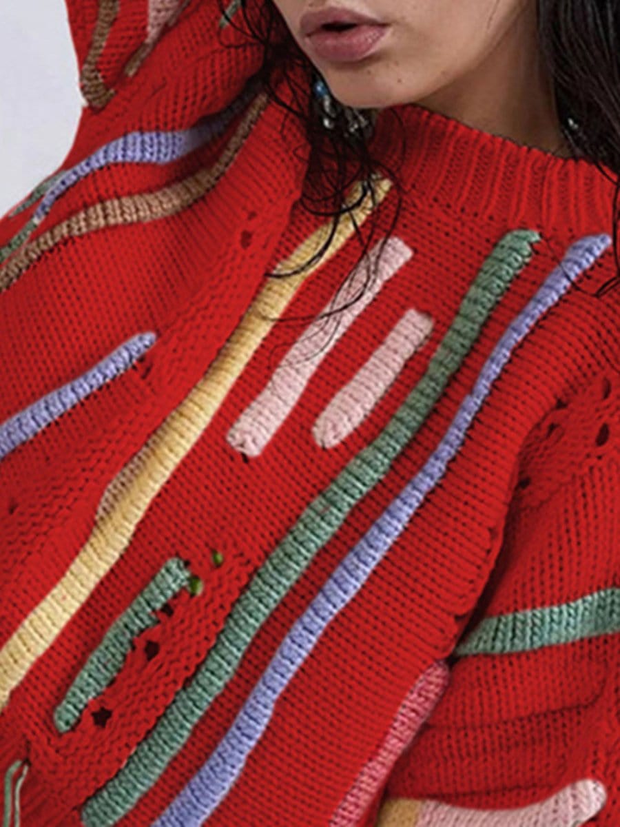 Fashion Pov Elegant Tassel Knit Sweater for Chic Style