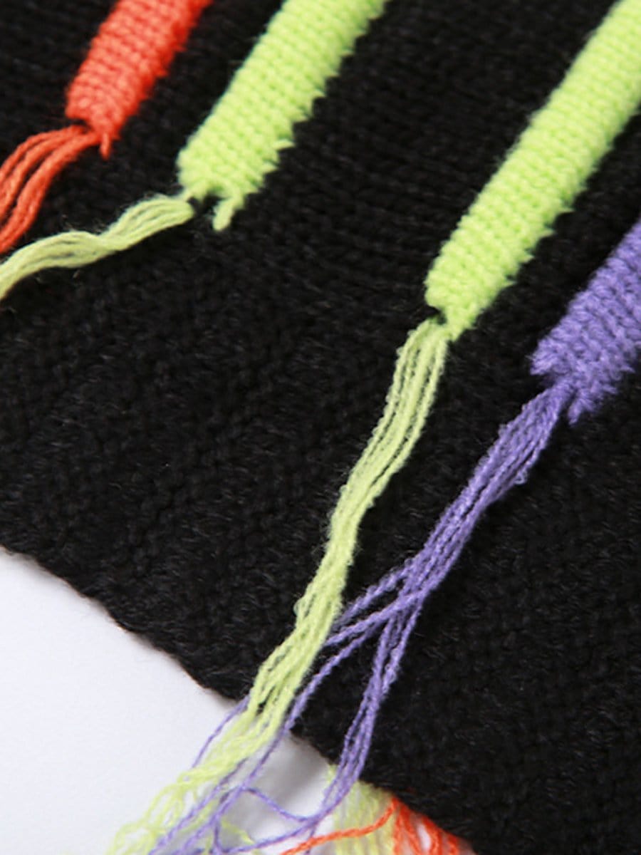 Fashion Pov Elegant Tassel Knit Sweater for Chic Style