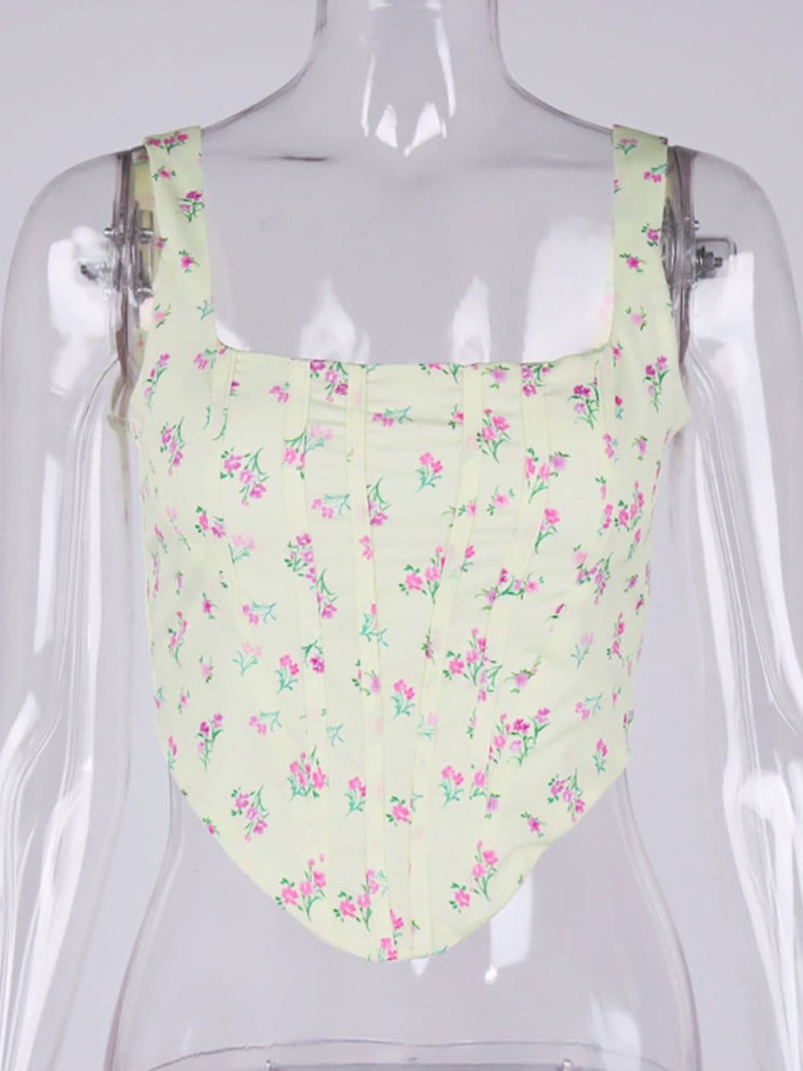 Floral Corset Top - Fashionpara