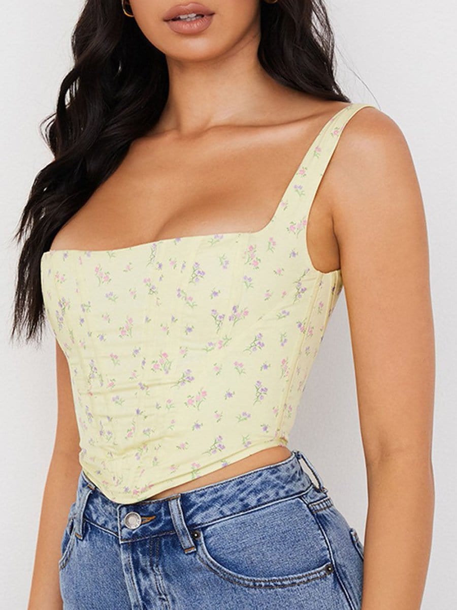 Floral Corset Top - Fashionpara