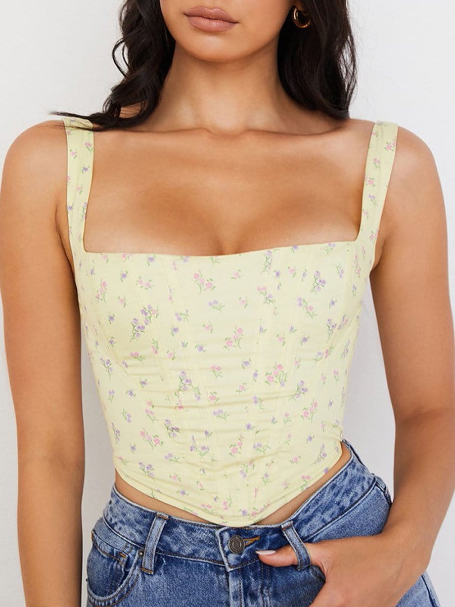 Floral Corset Top - Fashionpara