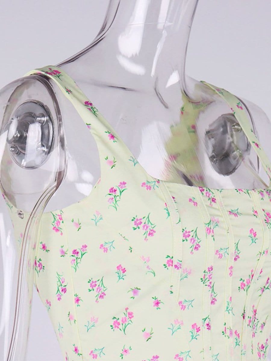 Floral Corset Top - Fashionpara