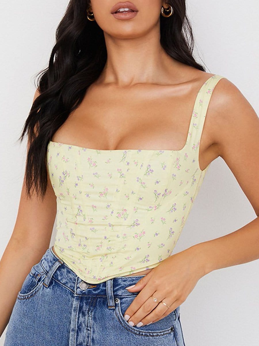 Floral Corset Top - Fashionpara