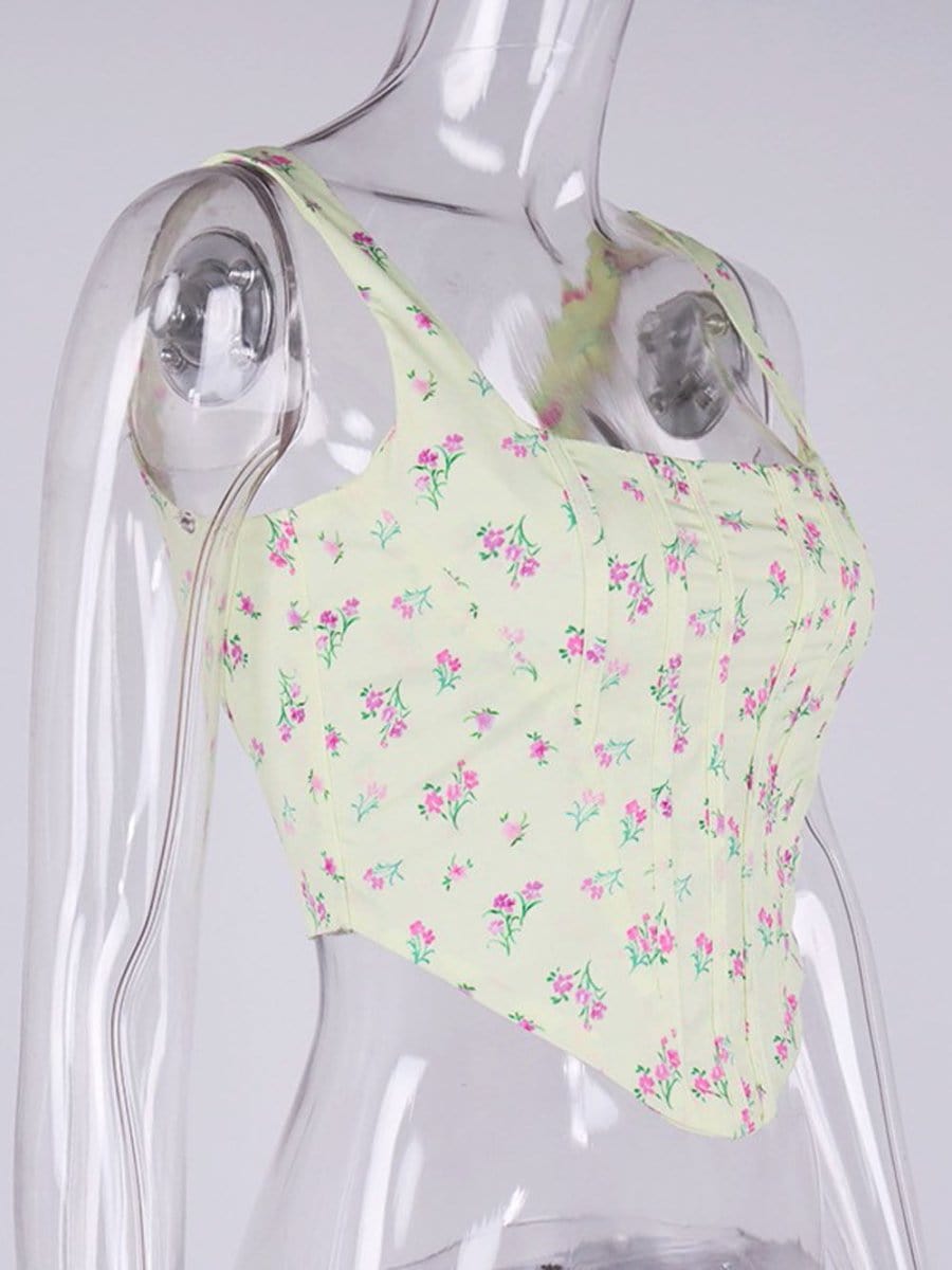Floral Corset Top - Fashionpara