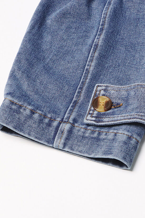 Chic Rosedress Denim Trench Coat with Faux Fur Collar