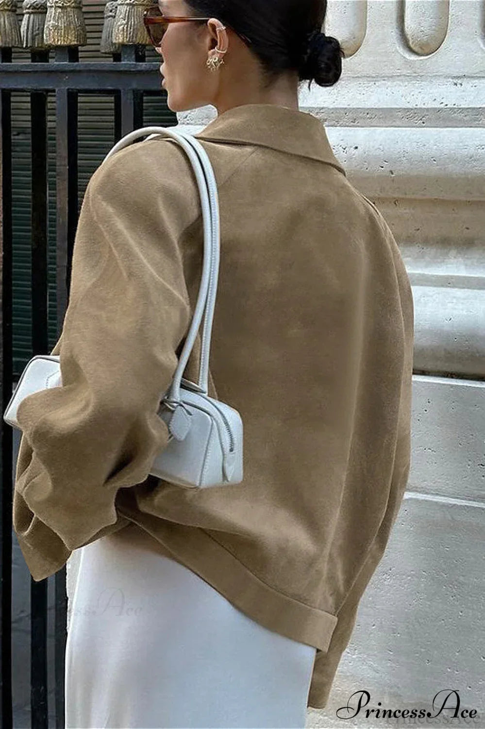 PrincessAce Retro Suede Blazer for Effortless Style