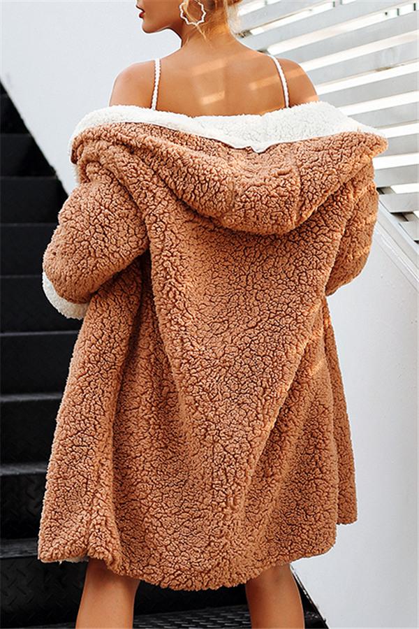 Reversible Thick Faux Lambswool Jacket for Cozy Style