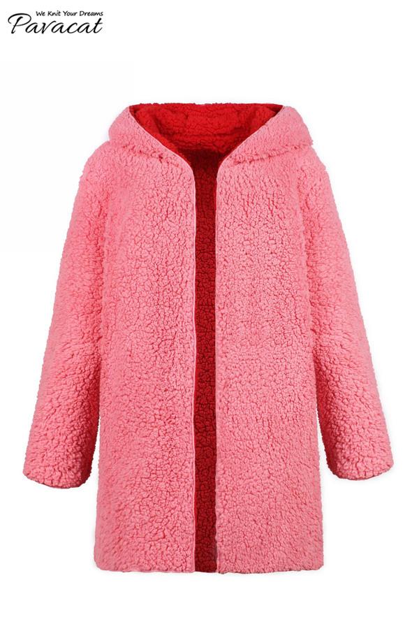 Reversible Thick Faux Lambswool Jacket for Cozy Style