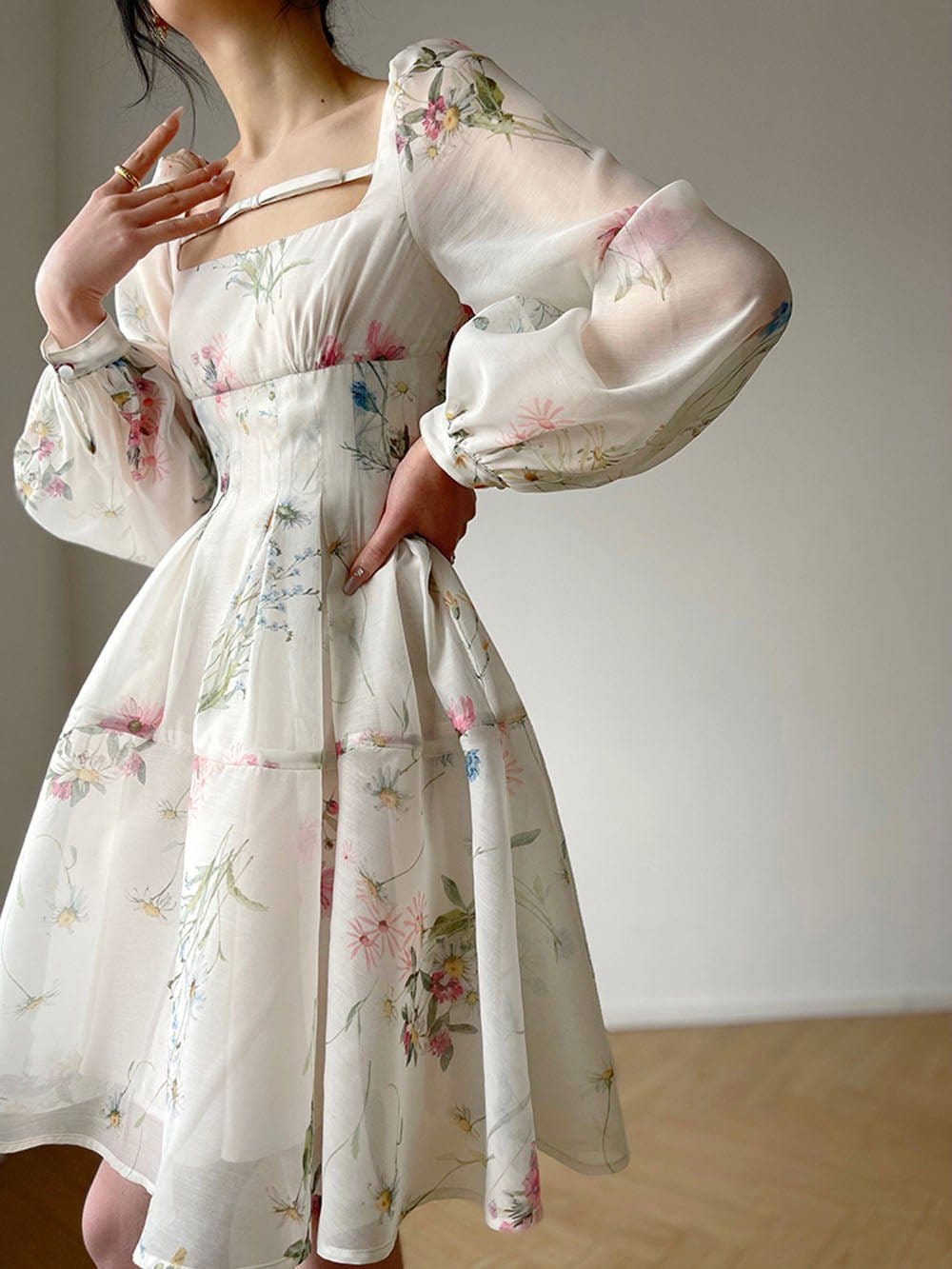 Square Mini Dress - Fashionpara