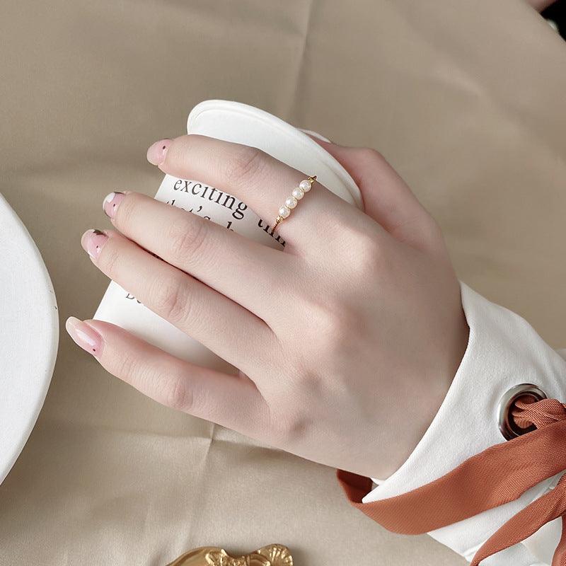 KittenAlarm - Rilla Sterling Pearl Adjustable Ring