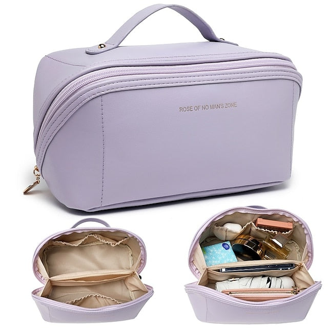 Cosmetic Makeup Handbag Leather PU Bag Travel
