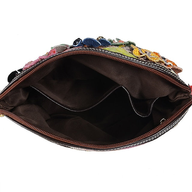 Shoulder Bohemian - Bag Patchwork Leather Colorful