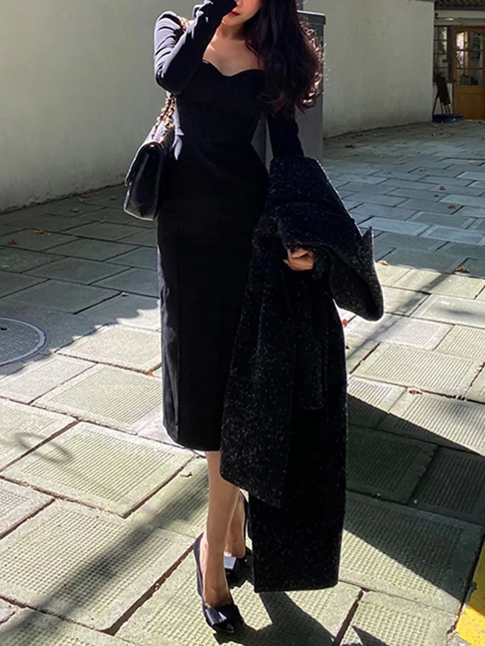 Bodycon Midi Dress - Fashionpara