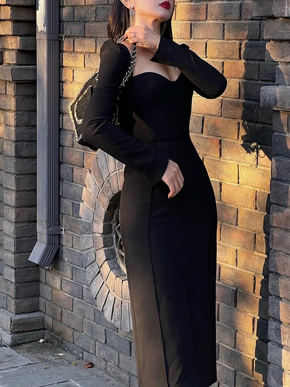 Bodycon Midi Dress - Fashionpara