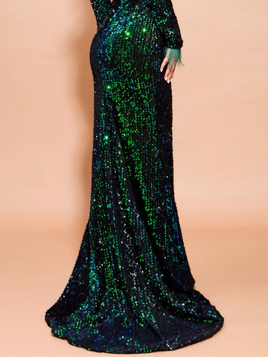 Off Shoulder Feather - Fashionpara