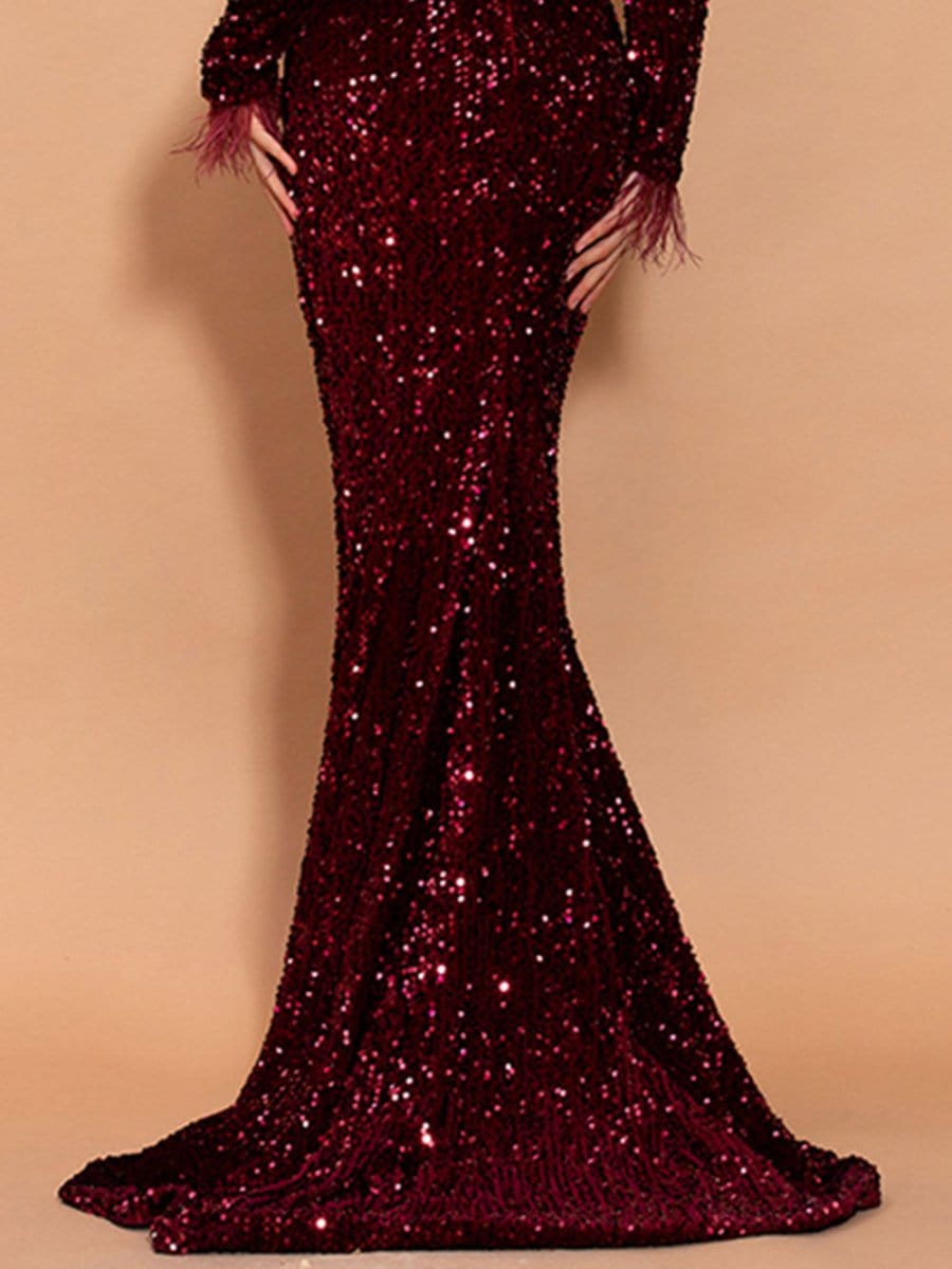 Off Shoulder Feather - Fashionpara