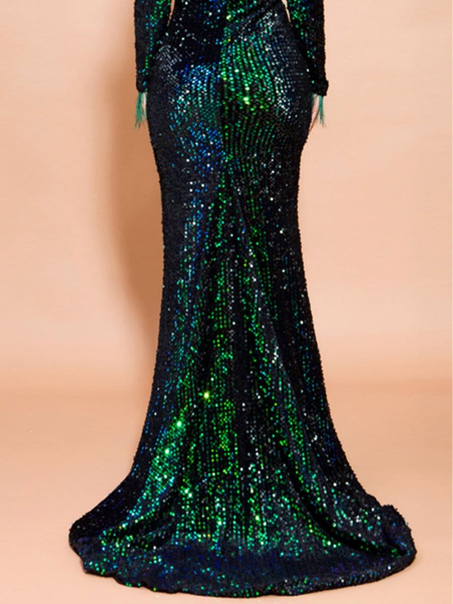 Off Shoulder Feather - Fashionpara