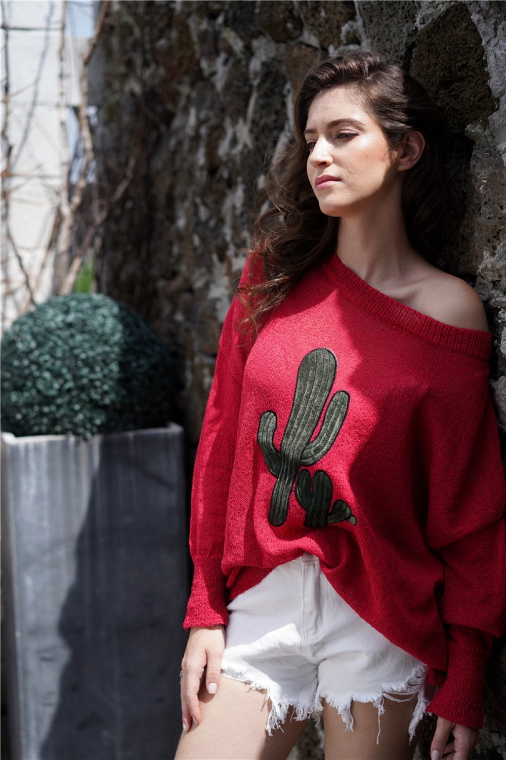 RadyRin Classic Round Neck Drop Shoulder Sweater for Comfort